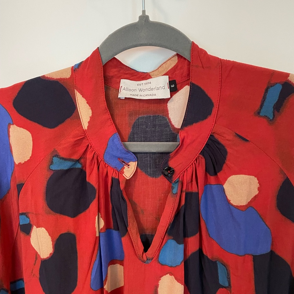 Allison Wonderland Rust Blouse - Picture 4 of 4